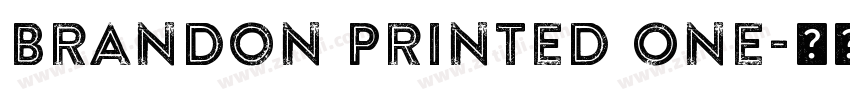 Brandon Printed One字体转换